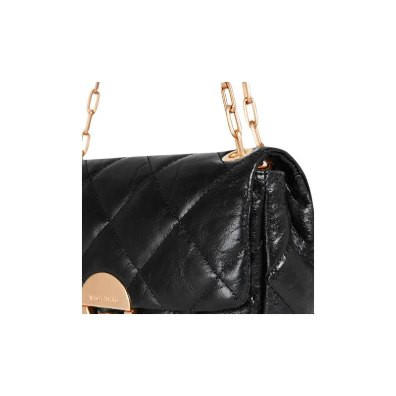Vanessa Bruno Cow Leather Crossbody Bag, Shoulder Bag Women's Black-3