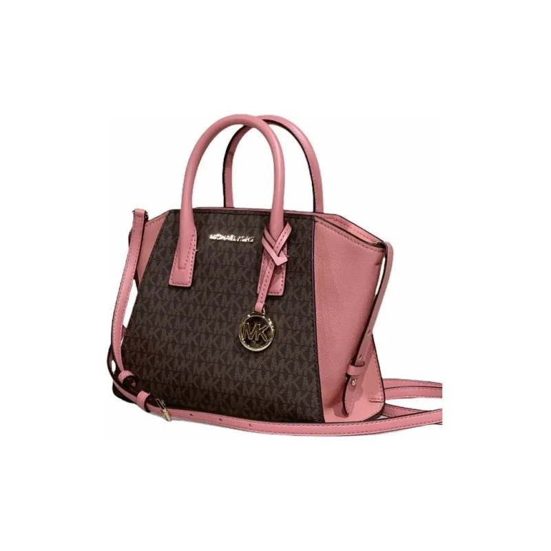 MICHAEL KORS Avril Leather Ear Bag Handbag Shoulder Bag Crossbody Bag Small Size Women's Sunset Rose Red-2