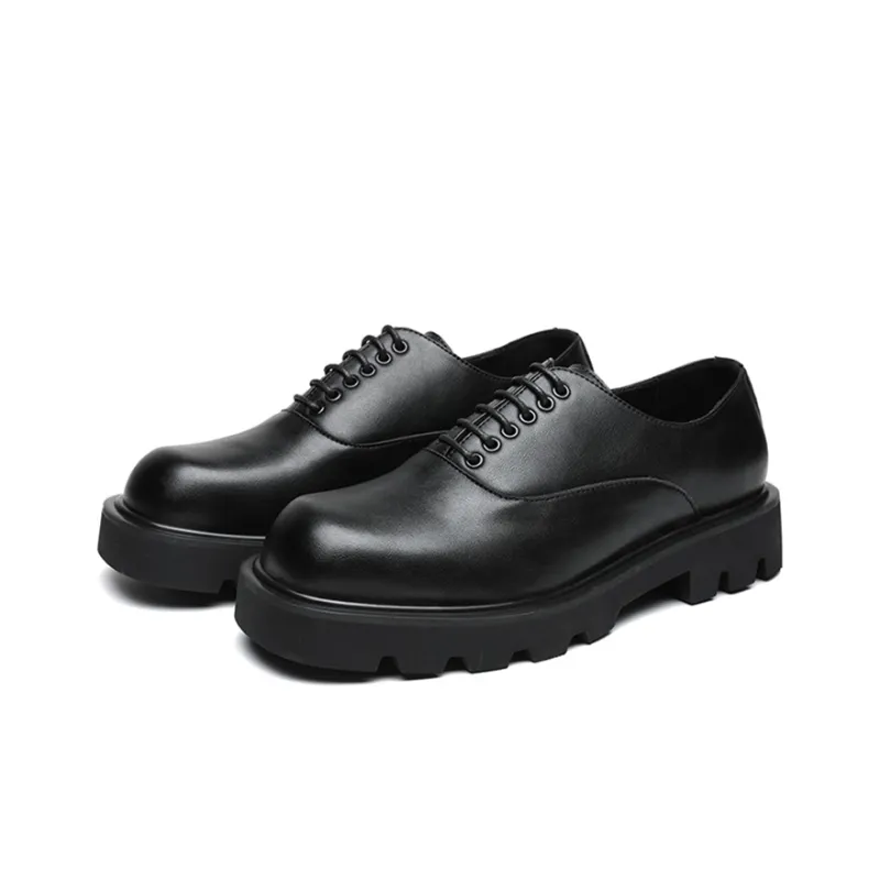 YEDANI Dress Shoes Men Low Top Black-2