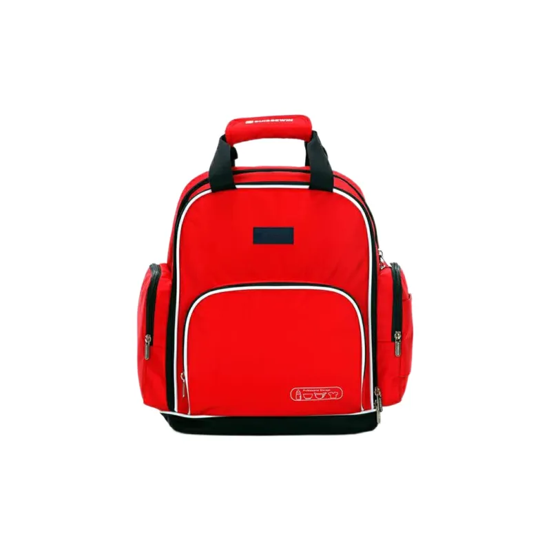 SUISSEWIN Polyester Mommy Bag Portable Backpack Regular Unisex Black/Red-7