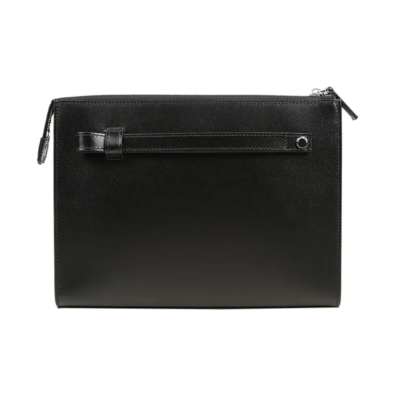 MONTBLANC Meisterstuck Leather Briefcases Clutches Men's Black-2