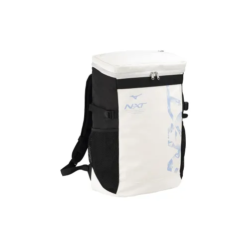 Mizuno Synthetic Leather Backpack Unisex White & Blue