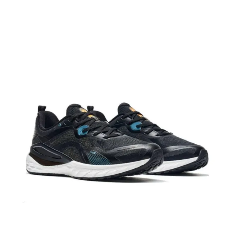 XTEP Shock Absorbers Slip Resistant, Abrasion Resistant, Breathable Low Top Running Shoes Men's Black Blue-3