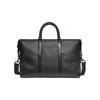 COACH Trekker Coated Canvas With Smooth Leather Handbag, Crossbody Bag, Travel Bag Men's