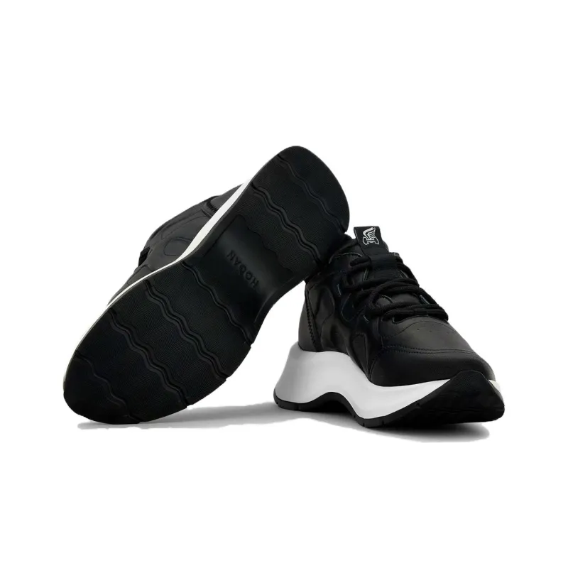 HOGAN H585 Cushioning, Wear Resistant Low Top Casual Shoes Women's Black-4