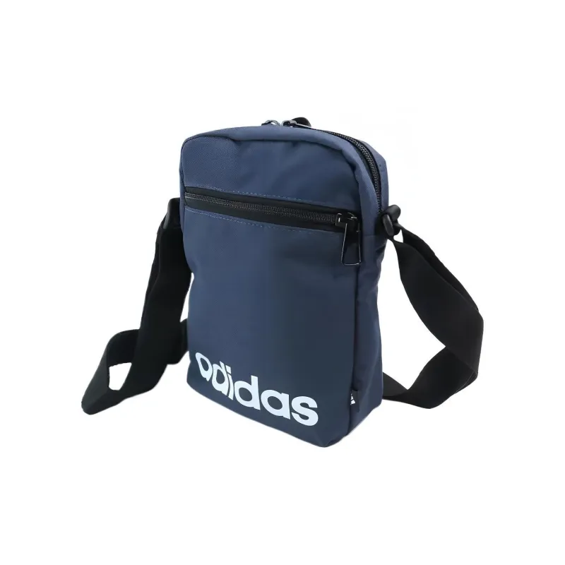 Adidas LINEAR ORG Polyester Shoulder Bag, Crossbody Bag Regular Unisex Navy Blue & Black & White-2