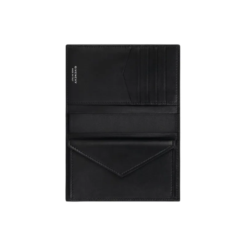 Givenchy Voyou Crocodile Pattern Embossed Calfskin Wallet Women's Black-2