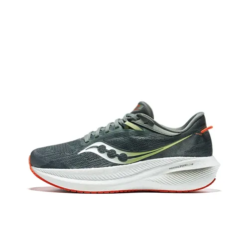 Saucony Triumph 21 Running Shoes Men Low-Top Dark Green