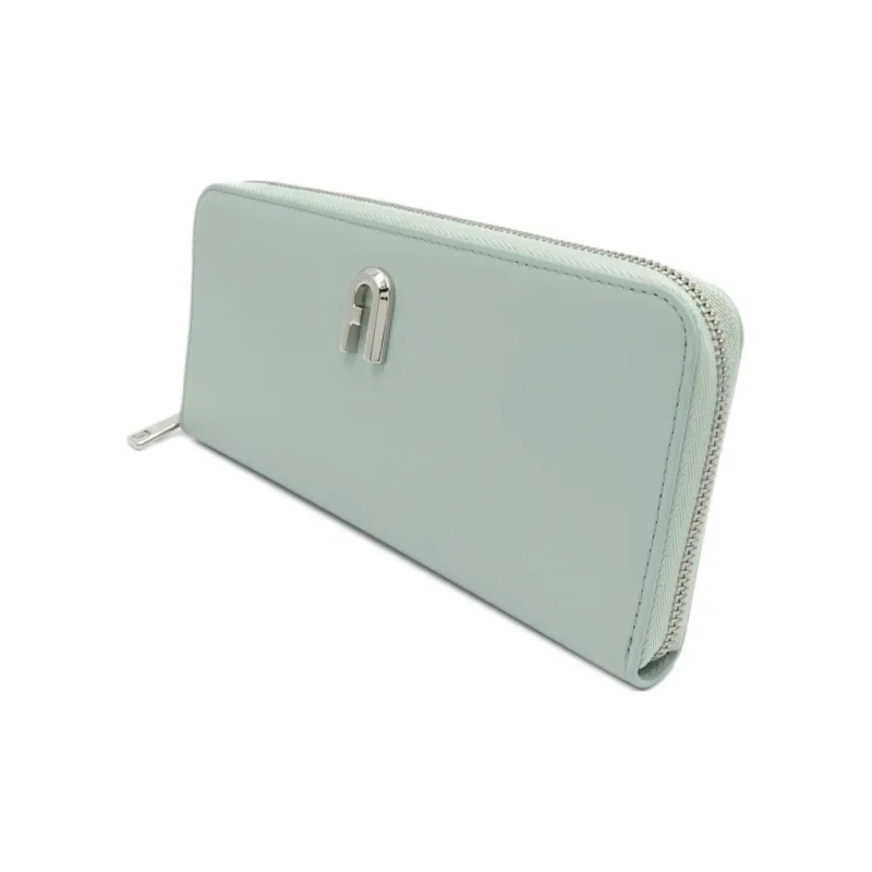 Furla Moon Leather Wallet Extra Large Women's Green-2