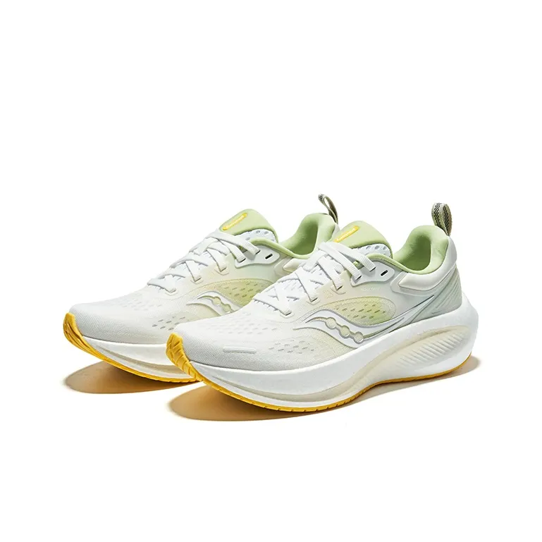Saucony Surge 3 Cushioning Low Top Running Shoes Women's White Green-2