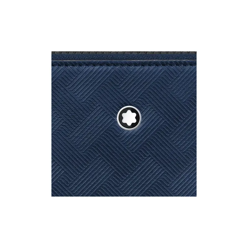 MONTBLANC Leather Clutch Men's Ink Blue-4