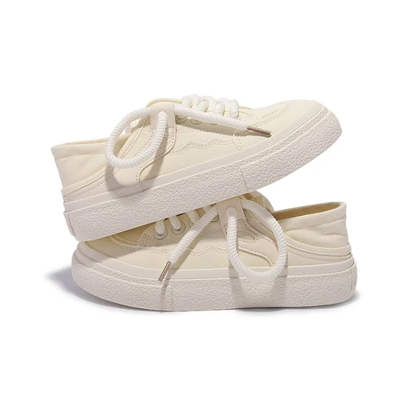 Miss Zhang Wear-Resistant Low-Top Skateboard Shoes Women's Beige-4