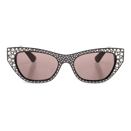 Alexander McQueen Logo Engraved Cat Eye Sunglasses