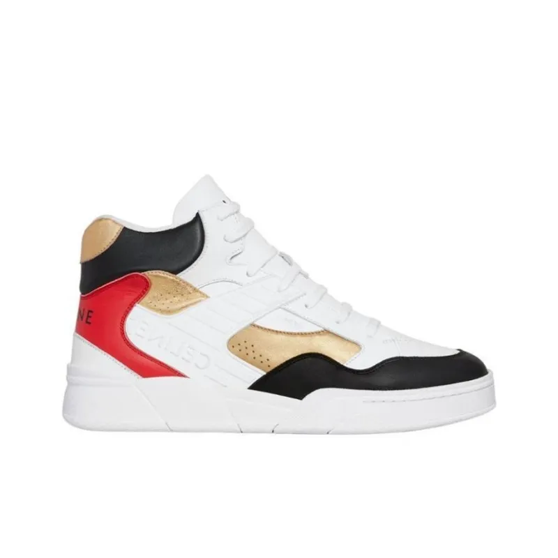 CELINE CT 06 Mid Top Stylish Skateboarding Shoes Men's White-1