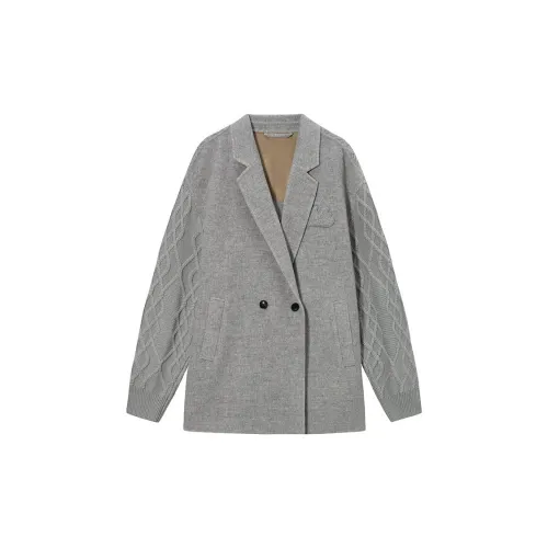 URLAZH Coats Women's Medium Gray