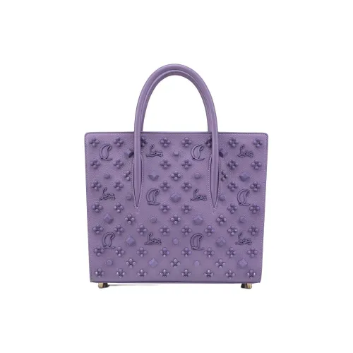 CL LUBOTING Grained Calfskin Handbag Medium Size Women's Lilac