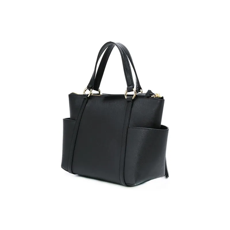 MICHAEL KORS MK Sullivan Leather Shoulder Bags Handbags Small Size Women's Black-4