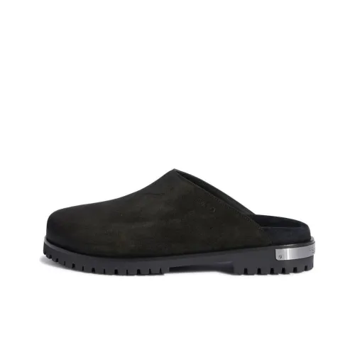 OFF-WHITE Metal-logo Suede Clogs