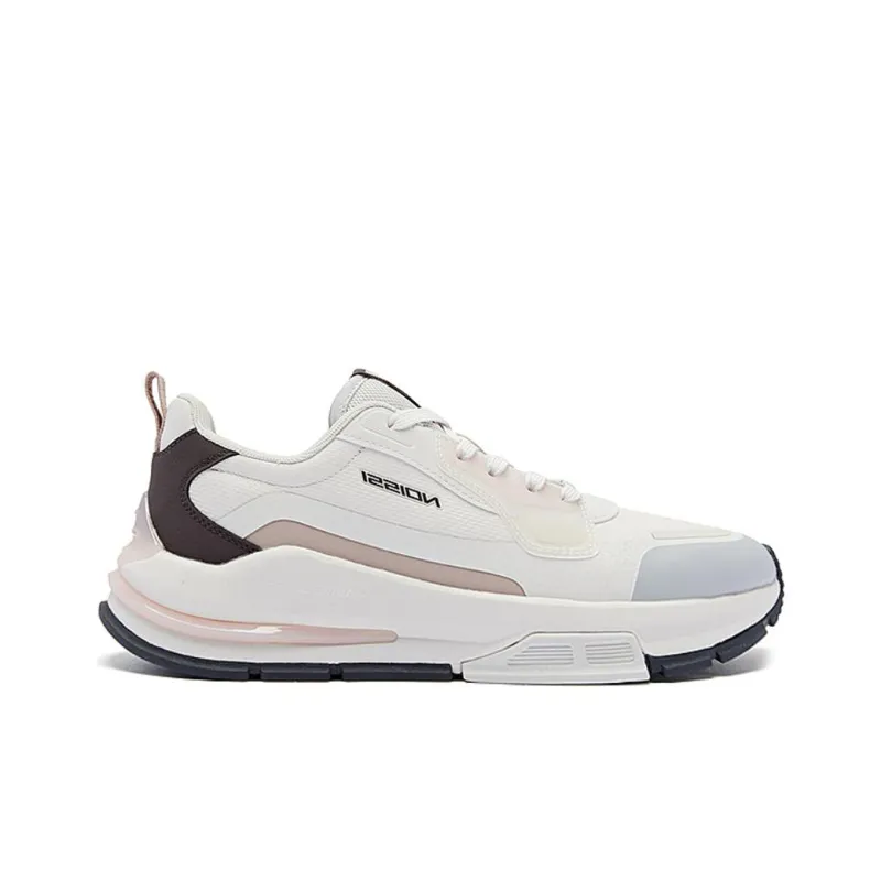 QIAODAN Cushioned Wear Resistant Height Increasing Low Top Casual Shoes Women's Gray Pink-1