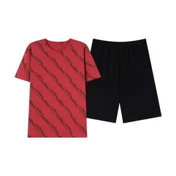 Pretty Lady Pajama Set Men's Watermelon Red Stripes