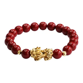 The Years Are Quiet Reconstructed Cinnabar Jade Bracelets Unisex
