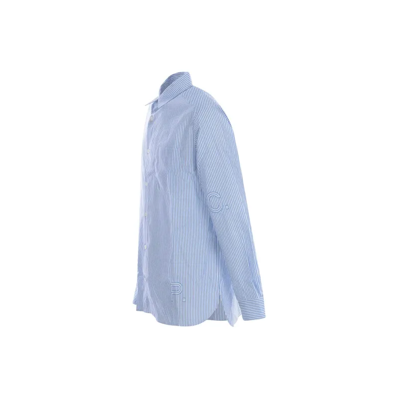 A.P.C Malo Striped Curved Hem Shirt-2