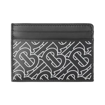 Burberry Leather Card Holder Men's Black