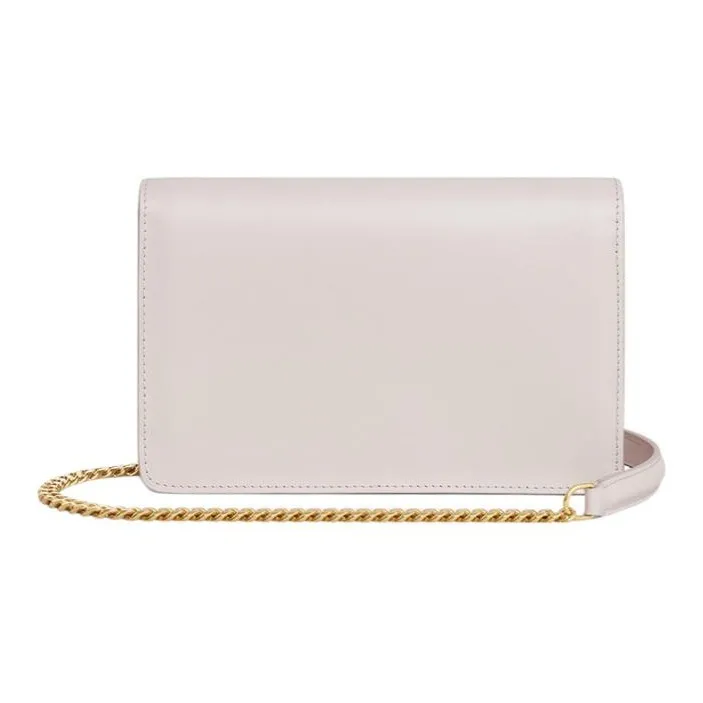 CELINE Triomphe Calfskin Shoulder Bag, Crossbody Bag, Wallet Women's Beige-2