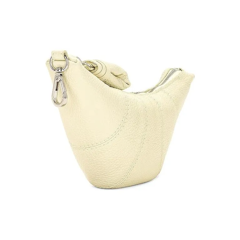 Lemaire Grain Leather Croissant Bag Croissant Bag Croissant Bag Wallet Regular Women's Gray Yellow-2