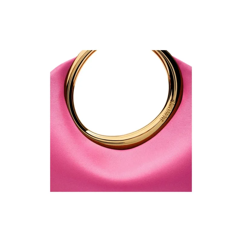 Jacquemus Lambskin Handbag Mini Women's Dark Pink-4