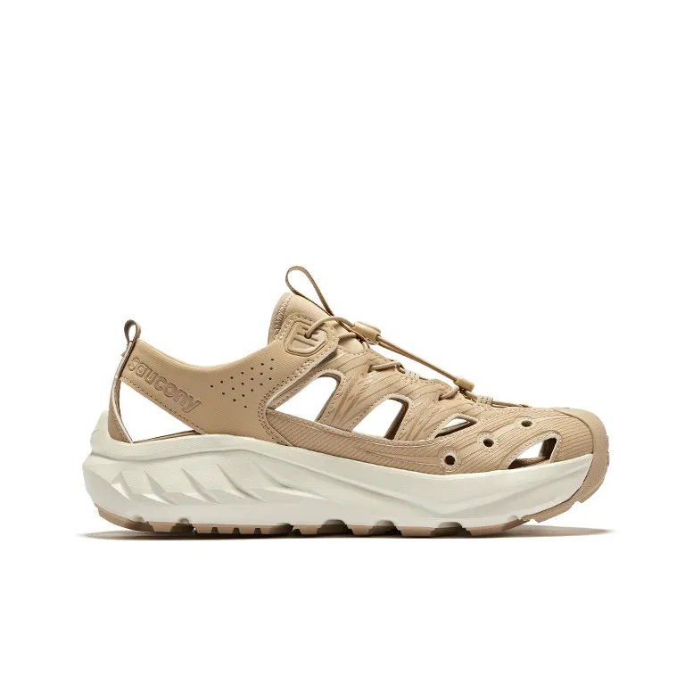 Saucony Cradle Anti Slip Wear Resistant Low Top Running Shoes Unisex Light Khaki-1