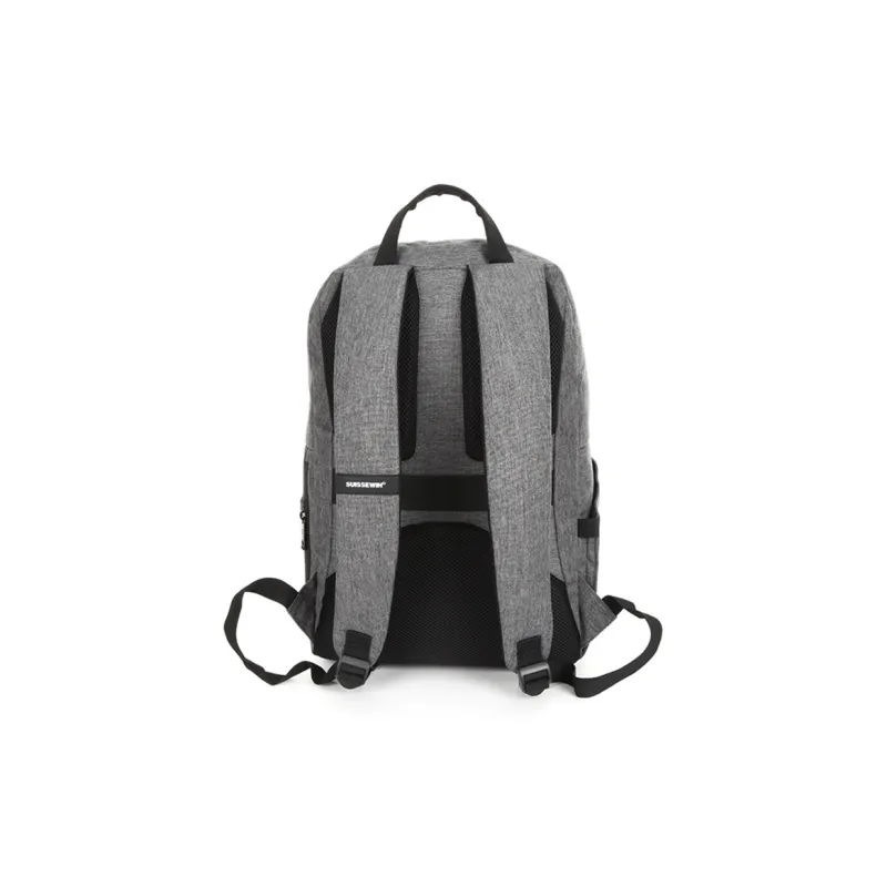 SUISSEWIN Oxford Fashion Design Large Capacity Student Laptop Bag Regular Unisex Black/Gray/Dark Gray-7