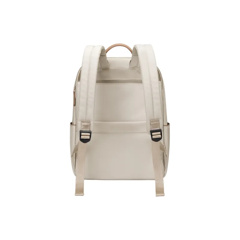 POLO Fabric Backpack Large Size Women's Beige Apricot/Light Purple-3