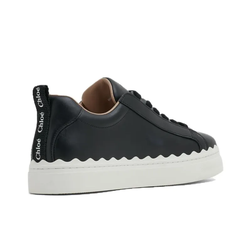 Chloe Lauren Low Top Stylish Skateboarding Shoes Women's Black White-4