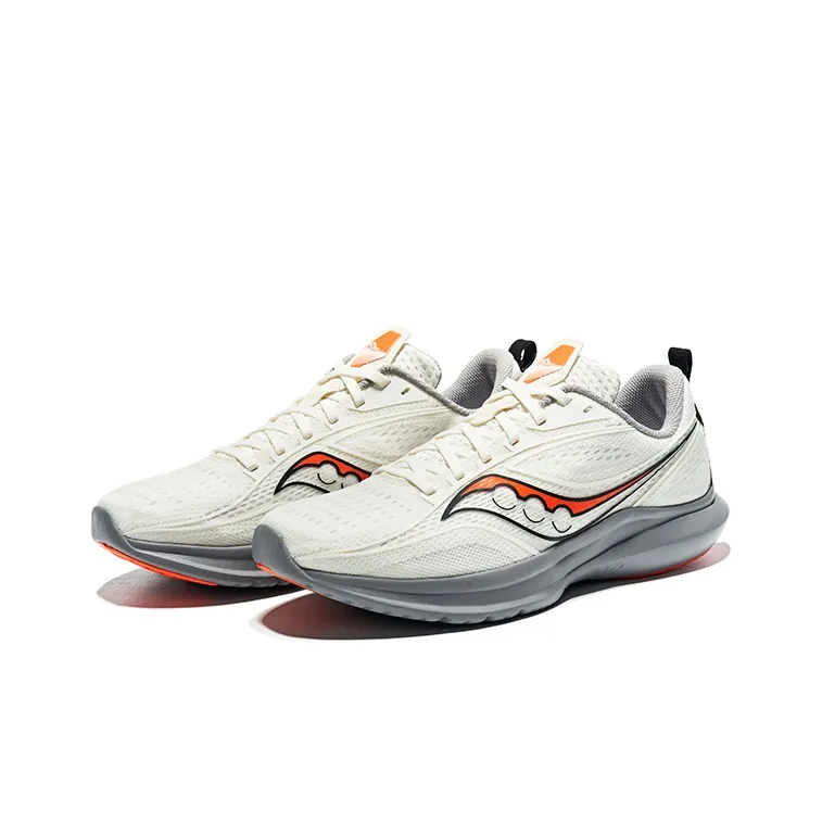 Saucony Kinvara 13 Cushioning Low-Top Running Shoes Unisex Beige Orange-2
