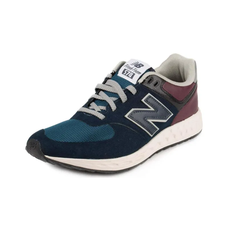 New Balance 574 Fresh Foam Mita Sneakers Navy Burgundy-1