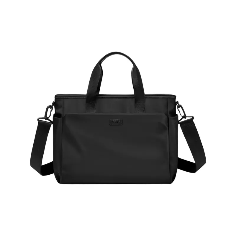 GOLF Fabric Crossbody Portable Briefcase Laptop Bag Regular Unisex Apricot/Black-1