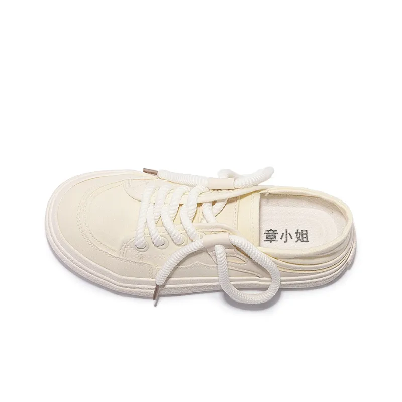 Miss Zhang Wear-Resistant Low-Top Skateboard Shoes Women's Beige-6