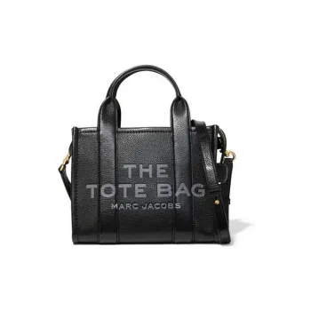 MARC JACOBS The Mini Traveler The Leather Tote Bag Black
