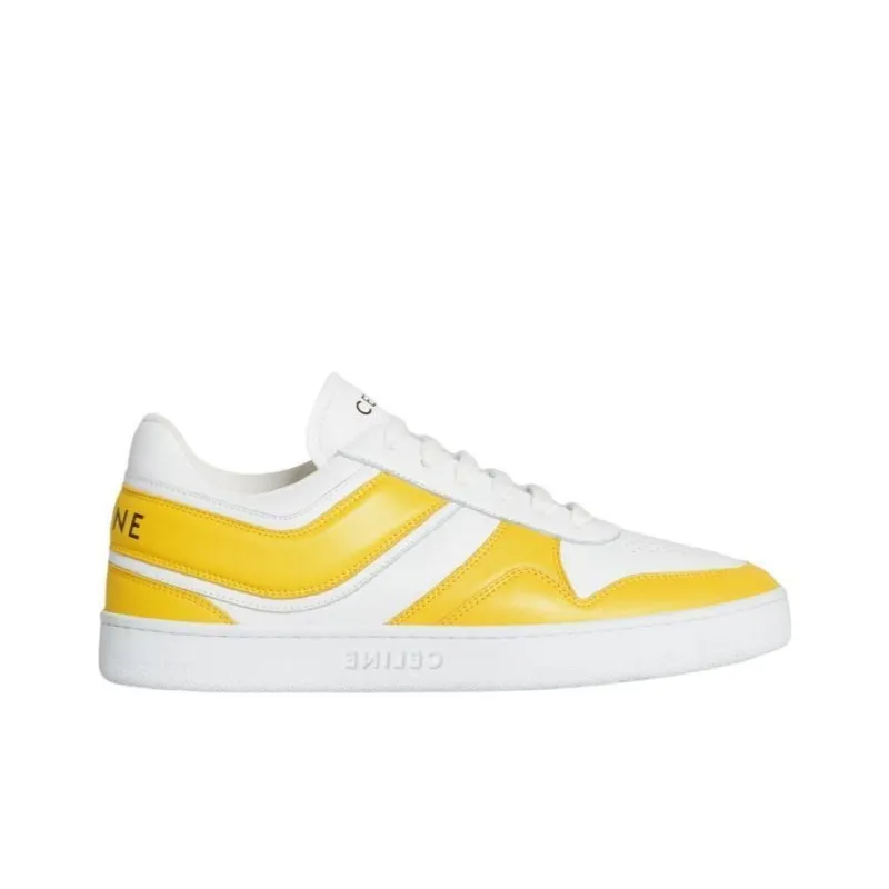 CELINE Trainer Low-Top Stylish Skateboarding Shoes Women's Yellow-1