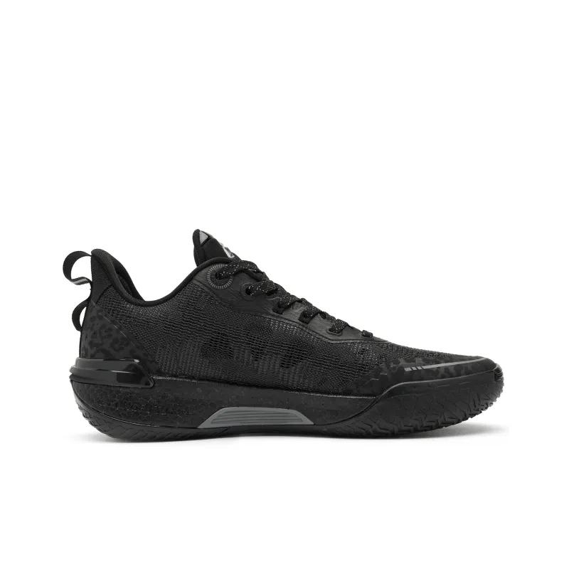 QIAODAN FE2.0 Black Panther Low Top Q KUNGFU TURBO Basketball Shoes Men's Black Gray-1