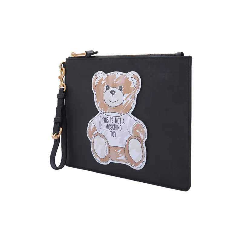 MOSCHINO PVC Clutch Women's Black-1