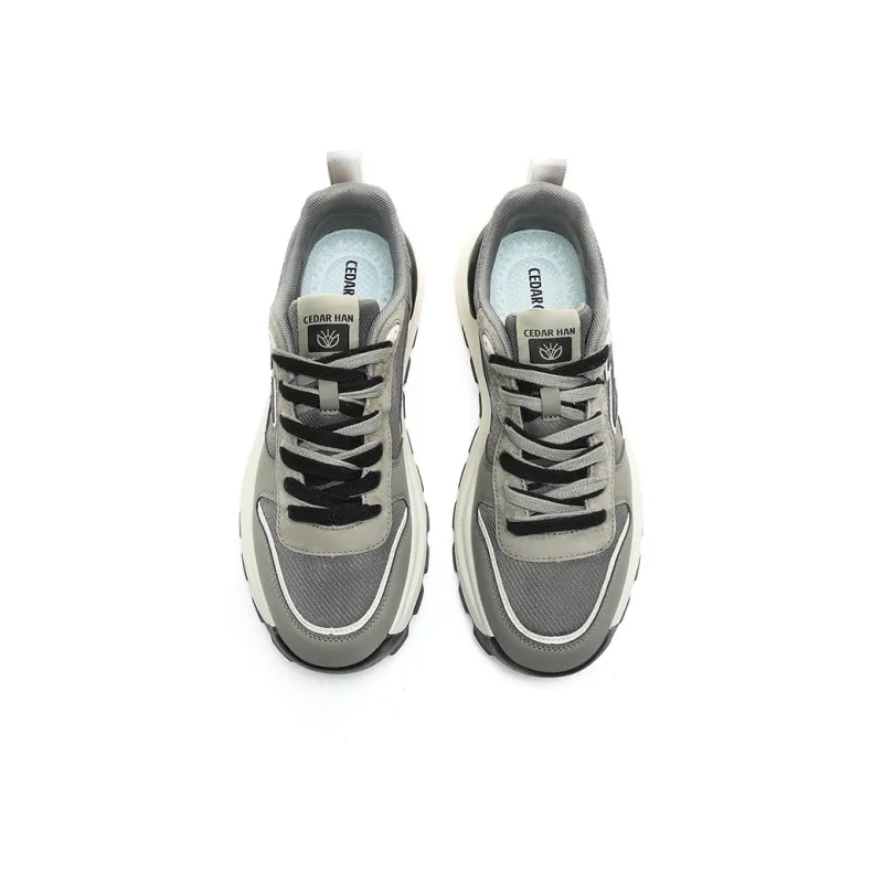 CEDAR HAN Anti Slip Wear Resistant Low Top Casual Shoes Unisex Khaki-3