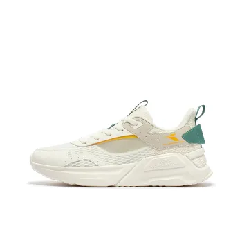 361° Lightweight Comfort Cushioning Anti Slip Wear Resistant Breathability Low Top Casual Shoes Men's White Beige