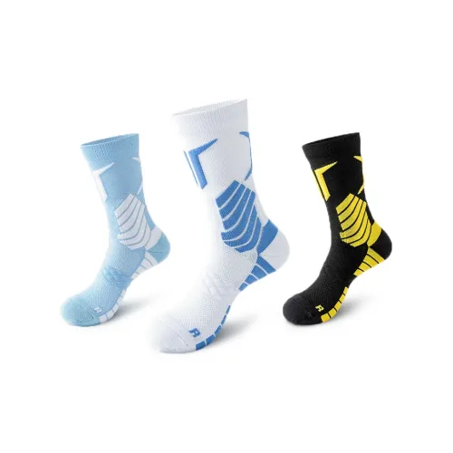 Taste The Color Basketball Socks Unisex 3 Pack
