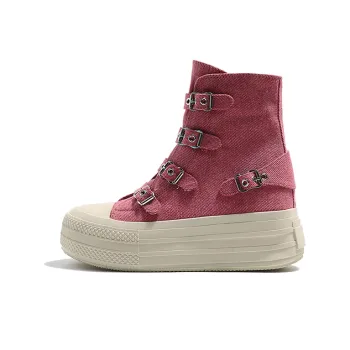 MIS. DANNY Skateboard Shoes High-Top Canvas Shoes Women's Pink