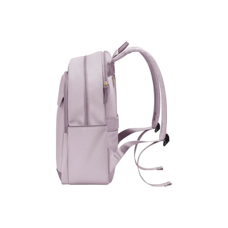 POLO Fabric Backpack Large Size Women's Beige Apricot/Light Purple-7