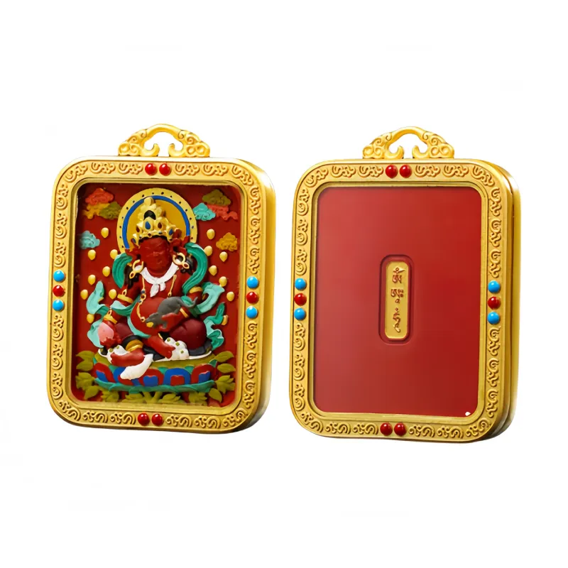 Xifeng Building Cinnabar Jade Pendants Unisex-10