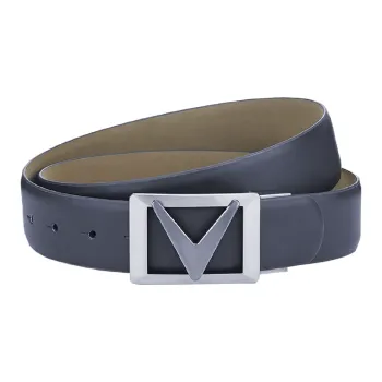 Callaway V-Strap Buckle Smooth Buckle Leather Belts Men's Blue