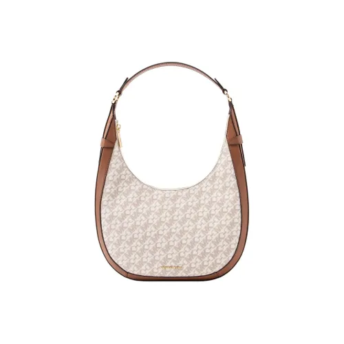 MICHAEL KORS Coated Canvas One Shoulder Handbags Large Size Women's White & Multicolor